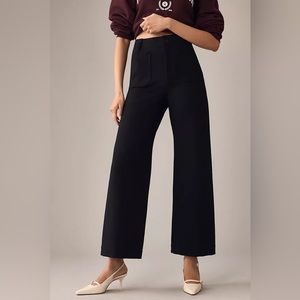 Anthropologie The Colette Cropped Wide-Leg Ponte Pants by Maeve size 27